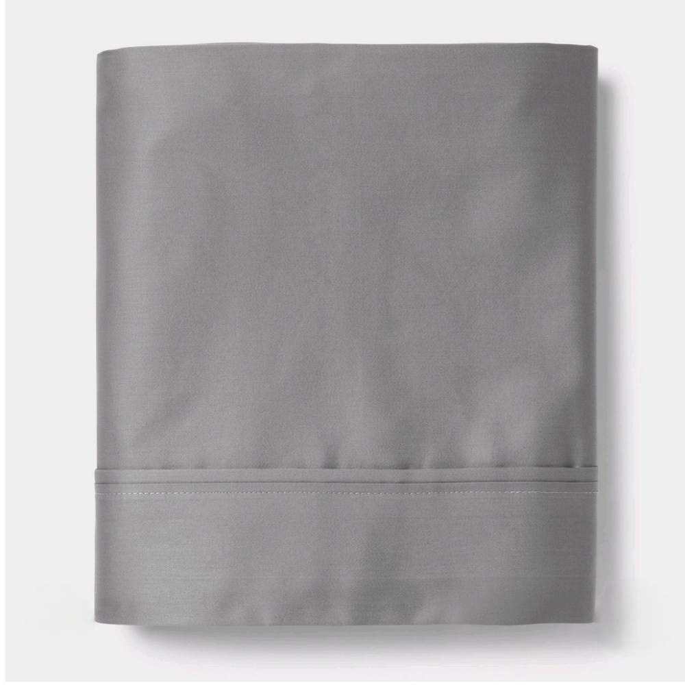 Threshold Queen 400 Thread Count Performance Flat Sheet Classic Gray